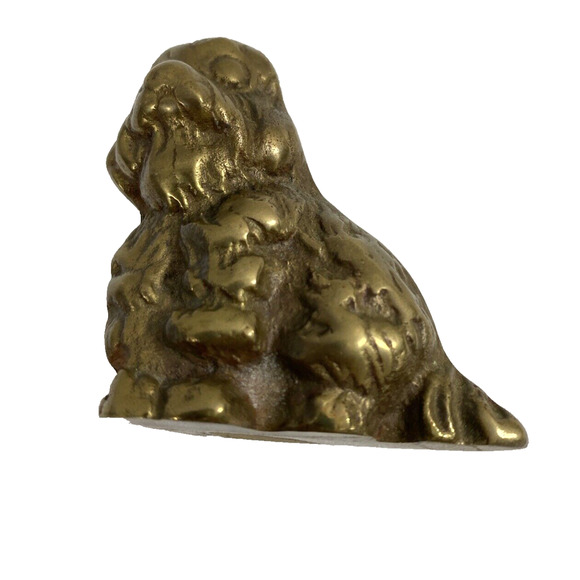 Vintage Small Brass Cocker Spaniel Dog Figurine Home Decor - Picture 2 of 9